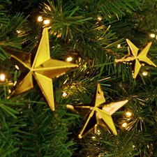 Gold Star Picks Holiday Star Ornaments Christmas Tree Hanging Decorations 24pk picture