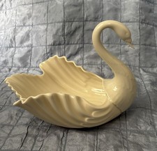 Vintage LENOX Ivory Porcelain Swan Figurine Centerpiece Candy Dish 9
