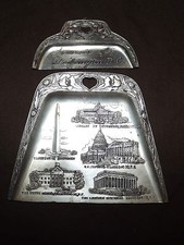 VINTAGE 1940-50S OCCUPIED JAPAN WHITE HOUSE SOUVENIR TABLE CRUMB SCRAPER & PAN picture