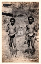 Igorot Warriors 1910s Philippines Native Barbed Spear RPPC Photo Postcard COPY picture