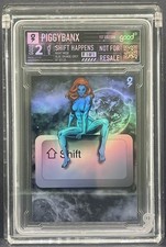 Piggybanx 1st 1/1 Shift Happens Night Mode B/O/G Mystique Black Graded Box & COA picture