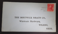The Bostwick Braun Company Wholesale Hardware Vintage Envelope Toledo Ohio picture