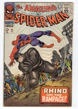 Amazing Spider-Man 43 1966 Marvel Comics VG- 3.5 1st Full App Mary Jane Rhino picture
