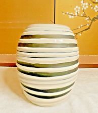 Vtg Viterra Italy Gray Camel Cut Mouthblown Glass Art Vase 6