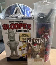 Blooper Paintable Bobblehead Atlanta Braves Set with Chain, Bottle, Brushes picture