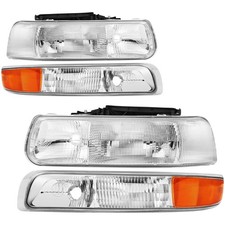 Headlights Assembly Compatible with 1999-2002 Chevy Silverado 1500 2500, 2000... picture
