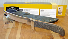 NIB FB BUCK KNIFE 402 BKSLE AKONUA LEGACY BOS S35VN BLADE BURLAP MICARTA HANDLE picture