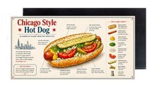 Chicago Style Hot Dog FRIDGE MAGNET (2 x 4 inches, wood) picture