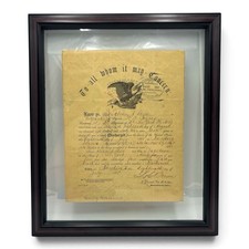 1865 Civil War Union Army Discharge Certificate Sgt Abram J Shew 10th NY picture