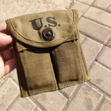 USGI WW2 M1 Carbine magazine pouch maker marked UPDIKE AWNING CO 1943 Original picture