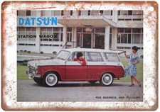 Vintage Datsun Bluebird 1959-1963 Auto Ad Reproduction Metal Sign A11448 picture