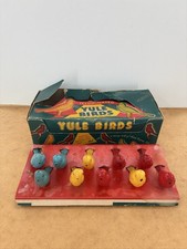 Vintage Glolite Noma Yule Bird Lights Figural Bulb Rare Christmas Decoration Box picture