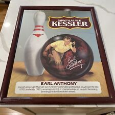 Vintage Kessler Whiskey Bowling Advertising Mirror Large Bar Sign Earl Anthony picture