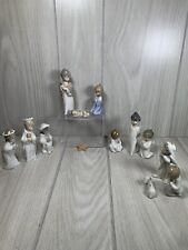 Vtg LLADRO Nativity Christmas Ornaments 12 Pc Set Miniatures Retired Boxes 1984 picture