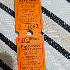Putt-Putt Golf & Games 1989 1 Point Ticket Stub #2147063 Amusement Parks picture