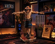 27cm Ace Figure One Piece Portgas D. Ace PVC Anime Statue Collectible Model picture