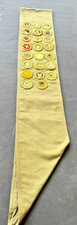Vintage Boy Scouts of America Merit Badge Sash 23 Embroidered Badges BSA picture