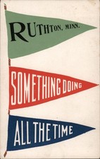 Ruthton, Minnesota MN Something doing the time Antique Original Vintage Postcard picture