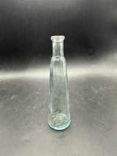 Antique Aqua Glass Tapered Pepper Sauce Bottle 6.25