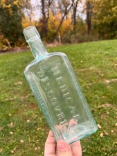 Antique 1890s Dr. Kennedys Medical Discovery Apothecary Medicine Embossed Bottle picture