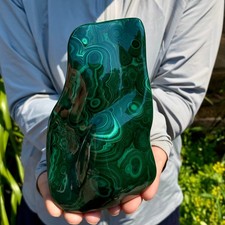 1.76LB Natural Polished Malachite Mineral freeform specimen Reiki Stone picture