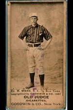 New York Giants John Montgomery Ward 1887 Baseball Portrait Old Judge Card picture