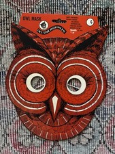 Vintage Beistle Halloween Owl Mask Reproduction  picture