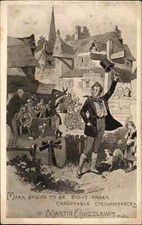 Antique Postcard CHARLES DICKENS Martin Chuzzlewit Hildeshesheimer Jolly Mark picture