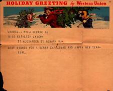 1936 WESTERN UNION CHRISTMAS TELEGRAM - HOLIDAY GREETING BY WESTERN UNION BK59 picture