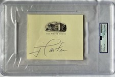 Jimmy Carter Signed White House Engraving Style Print Autographed PSA/DNA picture