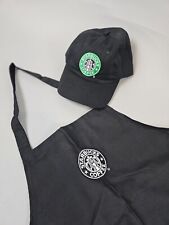 New STARBUCKS black apron and cap picture