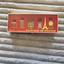 Vintage Parfums de France 5 Miniature Perfume Set Charrier Vallauris Clear Box picture