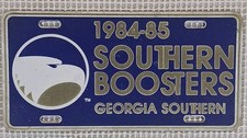 Vintage 1984-85 Georgia Southern Eagles Booster License Plate GSU Collectible picture