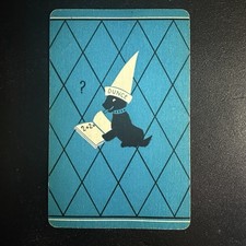 Blue Dunce Dog Single Swap Playing Card -c. 1930s (Linen) picture
