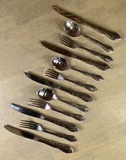 12 Pcs SSS by Oneida HAPSBURG BOURBON Stainless Teaspoons Salad Fork Knives picture