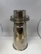 Chrome Color Cocktail Shaker in the Form of a Lighthouse Missing Cap/Strainer picture