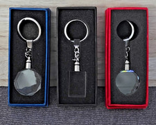 4 PACK 3D Crystal Keychain, Lighted, Heart, Round & Square, K9 For Laser (BLANK) picture