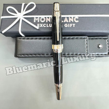 MONTBLANC Writers Edition Antoine de Saint-Exupery Black Silver Fountain Pen picture