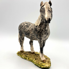 Vintage Stef's Shetland Pony Figurine Dapple Grey Horse Handmade In England 5