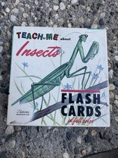 Vintage 1960s Teach-Me About Insects Flash Cards – Renwal, Original Box & Insert picture