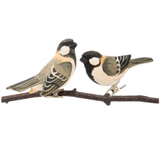 C&F Home Wooden Chickadee Clip-On Ornaments Set of 2 Realistic Birds 2x4