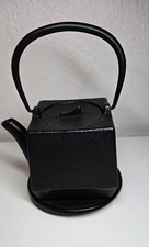 Iwachu Nambu Tekki Square Cast Iron Tetsubin Teapot Black with Trivet Japan picture