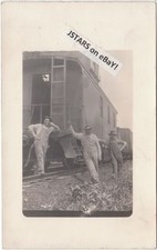 c. 1910s CB&Q RAILWAY CABOOSE REAL PHOTO POSTCARD RPPC picture