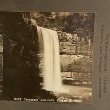 VINTAGE ANTIQUE CAMERA STEREOVIEW STEREOSCOPE CARD Tennessee Lulu Falls picture