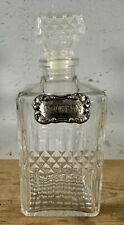 Vintage Crystal Decanter with Silver Tag picture
