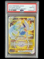 2022 Pokemon SWSH FA Gold Lugia VStar Silver Tempest Secret #211 PSA Gem Mint 10 picture