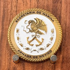 Mexican Navy Armada de Mexico Eagle Anchor Lighthouse Flag Challenge Coin  W#12 picture