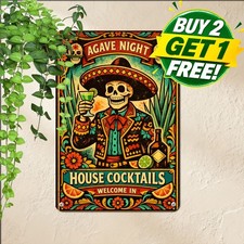 Premium Mexican Tequila Served Here Tin Sign Retro Cantina Bar Metal Plaque picture