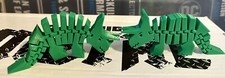 Tri Flex Articulated Triceratops Fidget Toy Action Figure Classic Green Dinosaur picture