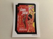 2020 SLAM JANE LOST WACKY PACKAGES PIN UP GIRLS SLIM JIM PARODY CARD, RARE NM picture
